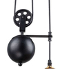 Industrialna LAMPA wisząca LENIUS 15053 Globo metalowa OPRAWA zwis na bloczkach loft czarny