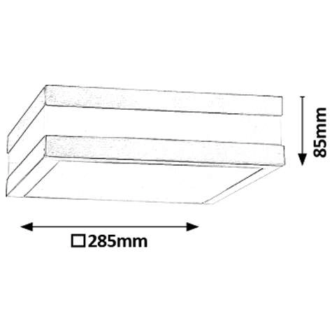 Zewnętrzna LAMPA sufitowa stropowa STUTTGART 8685 Rabalux plafon OPRAWA kwadratowa outdoor IP44 grafitowa