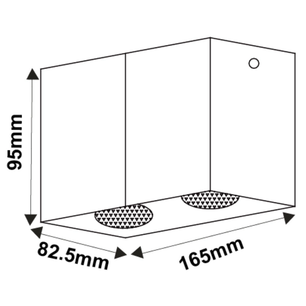 Downlight lampa sufitowa BODI 09101/02/30 prostokątna czarna outlet