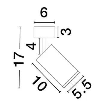 Ruchoma sufitowa lampa tubka ZENFARO LE45676 biały