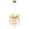 Wisząca lampa z kryształkami Queena 64138HG do kuchni nad stół złota