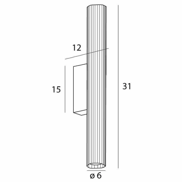 Kinkiet do salonu Fayette W0363 Maxlight LED 6W 3000K IP44 metalowy czarny
