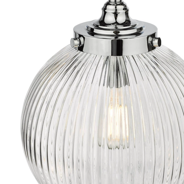 Wisząca lampa kulista Tamara TAM0150-IP44 szklana na łańcuchu IP44 chrom