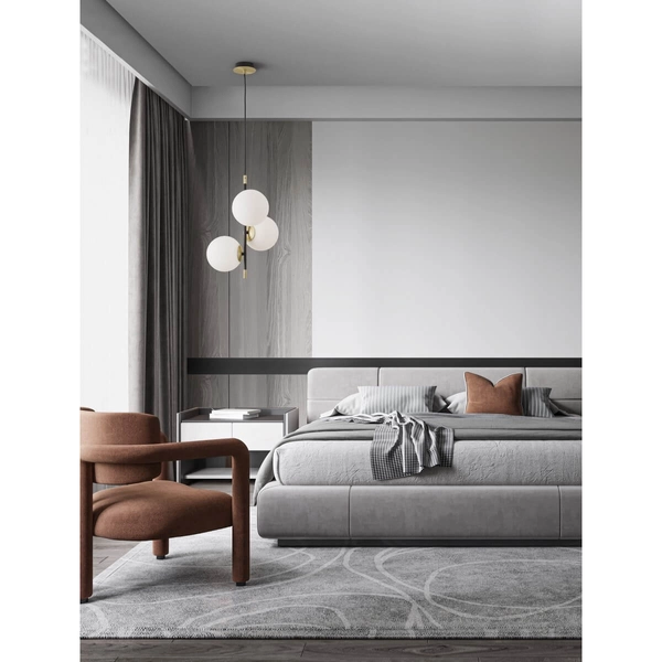 Wisząca lampa molekuły Aereo LE43367 do sypialni złota biała czarna