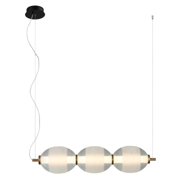 Wisząca lampa nad wyspę Rinot PND-45372-3-WH-CL do jadalni przezroczysta