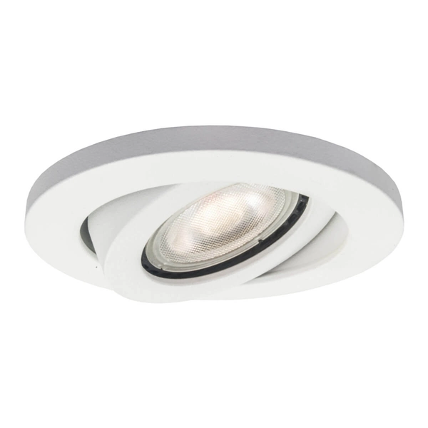 Metalowy wpust sufitowy LAGOS LP-4425/1RM WH Light Prestige regulowane oczko do zabudowy IP65 białe