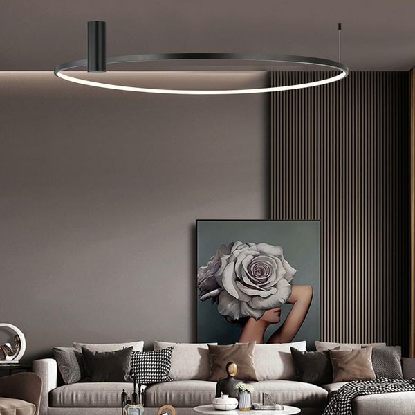 Natynkowa lampa RING LP-909/1C L BK CCT Light Prestige LED 50W regulowana 3000-6000K czarny