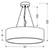 Lampa wisząca ZIGO 31-39521 okrągła zwis LED 16W 6500K wenge