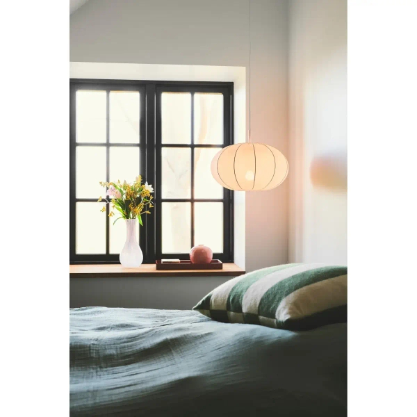 Okrągła lampa wisząca do salonu AERON 2312153001 nad stół biały