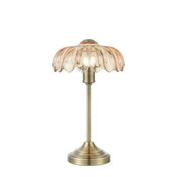 Lampa stołowa z włącznikiem KURAGE bursztynowa 109180 1xE27 ściemnialna