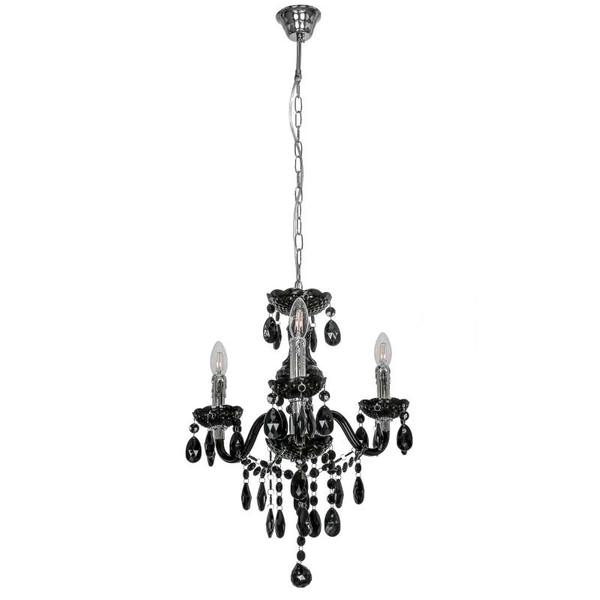 Pałacowa lampa wisząca Whiz L.90690/3BL czarny żyrandol na łańcuchu nad stół