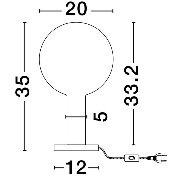 Lampka stołowa JAVIER LE44481 LED 3W 3000K bubble szara biała