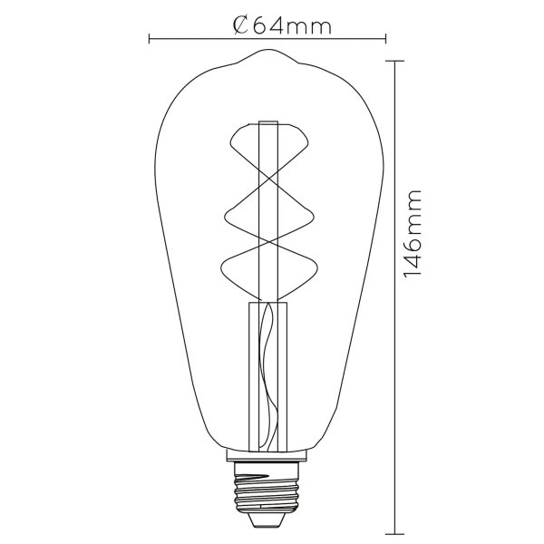 Żarówka edison LED 49034/04/62 E27 4W 2200K 230lm bursztynowa outlet