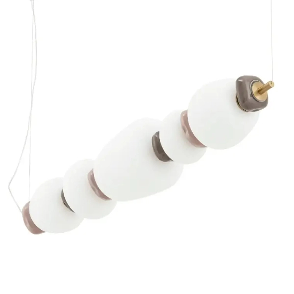 Jadalniana lampa wisząca CERAMIC 11699 LED 26W 3000K biała szara