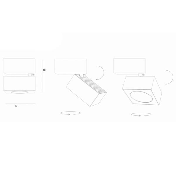 Regulowana lampa sufitowa Artu C0106 Maxlight LED 15,4W 3000K biały