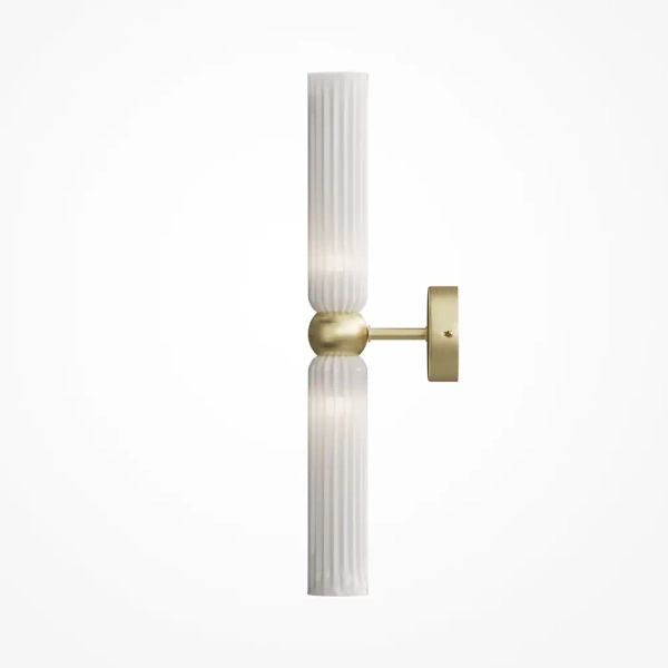 Kinkiet ścienny góra-dół Antic MOD302WL-02W1 do jadalni szklany mosiądz