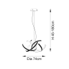 Modernistyczna lampa wisząca Lorenzo 97614 LED 48W 3000K złota