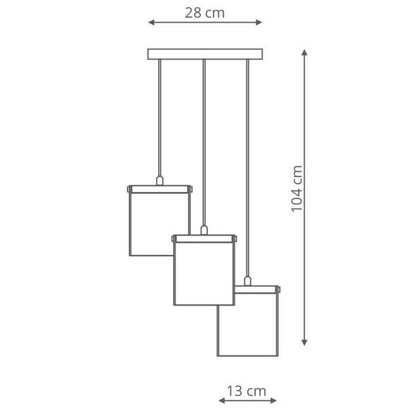 LAMPA wisząca CANTOS LP-1114/3C Light Prestige szklana OPRAWA zwis LED 18W 4000K kaskada kryształki crystal przezroczyste