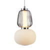 Kinkiet na ścianę Eris WL-98374-18W-CH Italux LED 18W 3000K szkło chrom biały