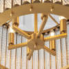 Lampa wisząca z kryształkami L&-181999 Light& tuba hampton złota
