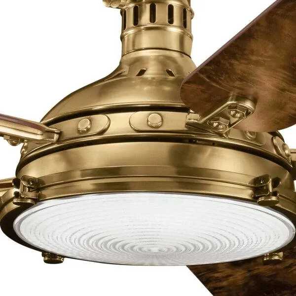 Sufitowa lampa z wiatrakiem na pilot Hatteras Bay mosiądz KLF-HATTERAS-BAY-56-BAB 1xLED 14W 3000K retro