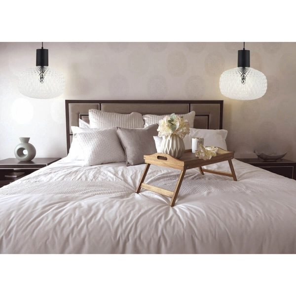 Owalna lampa wisząca Tanpo 5209 Shilo szklana metalowa czarna