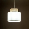 Nowoczesna lampa wisząca Duo 10078 tuba naturalna juta biały