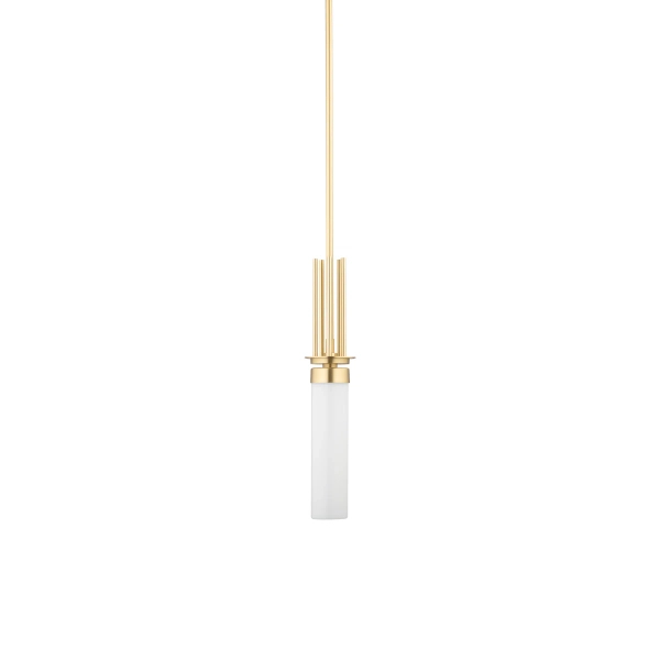 Wisząca lampa Mussa MUS-ZW-1 (ZM) LED 4,5 3000K tuba mosiądz biała