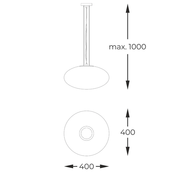 Jadalniana lampa szklana Omi 1181 Zumaline owalna nad stół biała złota