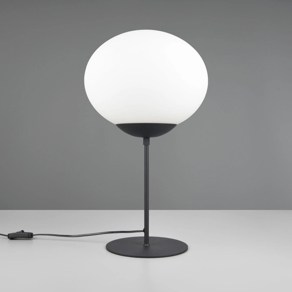 Biurowa lampka do salonu FOMENTO 563100132 Trio bańka czarny biały