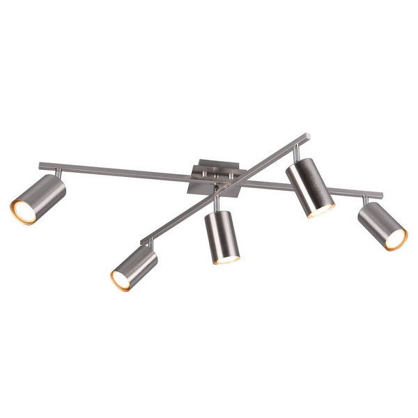 Sufitowa lampa VANTOS DL507612400 Trio regulowane tubki do jadalni srebrna