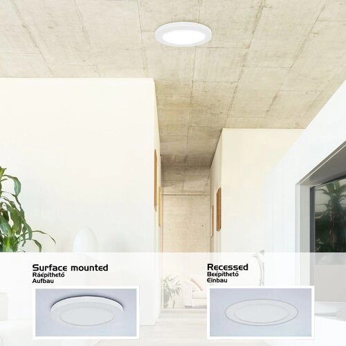 Okrągła LAMPA sufitowa SONNET 1491 Rabalux wpust OPRAWA metalowa plafon salonowy z czujnikiem LED 18W 4000K biały