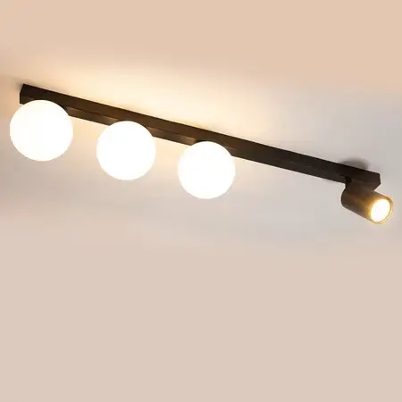 Sufitowa lampa kulista Tavira 41261 tubka z regulacją biała czarna