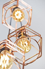 Salonowa lampa wisząca Carron AZ1660 Azzardo kaskada druciaki miedź