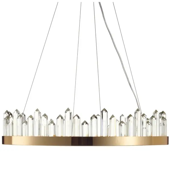 Kryształowy żyrandol Lusso DN918 gold Step LED do salonu złoty
