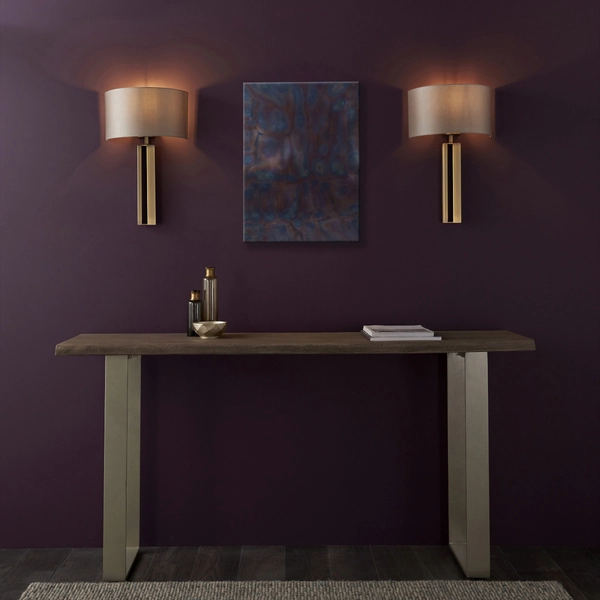 Ścienna lampa hampton L&-195452 Light& z abażurem ecru mosiądz OUTLET