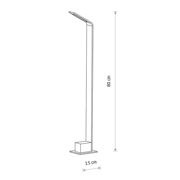 Nowoczesna lampa podłogowa SLIM LED 11540 LED 7W 3000K czarny