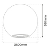 Ogrodowa lampa z pilotem Ø60 Globo EKO1367 IP44 RGB kulista biała