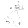 Minimalistyczna lampa szynowa 3-fazowa Cyklop Track ML2131 czarny