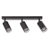 Potrójna sufitowa lampa Pipe Ring Spot ML2071 na belce czarny