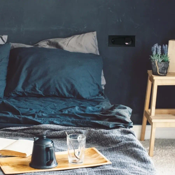 Wpustowa ścienna lampa H43 LED 3W 3000K podtynkowa prostokąt czarny