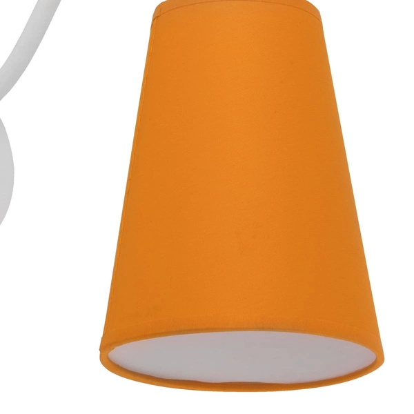 Kinkiet ścienny z tkaninowym abażurem Wire 2448 TK Lighting z peszlem pomarańczowy