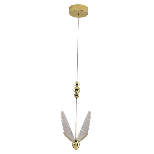 Glamour lampa zwisowa Mariposa LP-1715/1P Light Prestige LED 8W 3000-6000K motyl złota