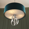 Lampa wisząca na łańcuchu L&-195224 Light& abażur morski srebrna