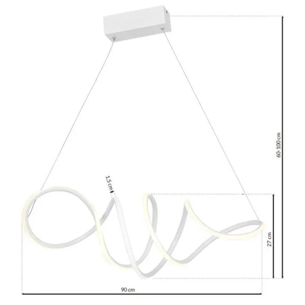 Designerska lampa wisząca LOCA 56W ML5491 LED 56W 4000K biała