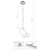 Minimalistyczna podsufitowa lampa MONO 7735 do salonu biała