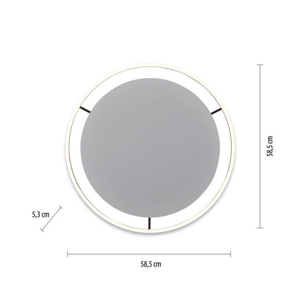 Sypialniany plafon natynkowy Ritus 15392-13 Just Light LED 28W 3000K grafitowy