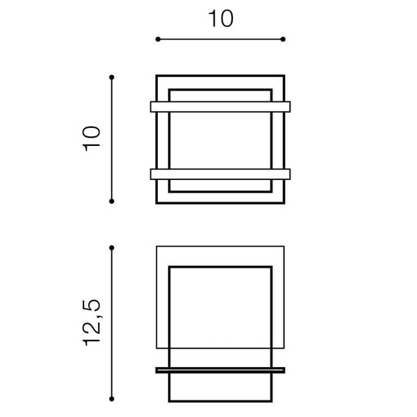 Przyścienna lampa na przedpokój BLAS AZ3069 Azzardo czarny