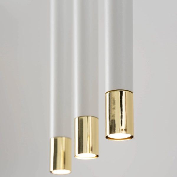 Wisząca lampa pokojowa Sopel Grand 33388 listwa do holu biała złota