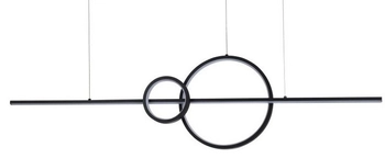Lampa wisząca okręgi Sara AZ5259 LED 35W 3000K metalowa czarna